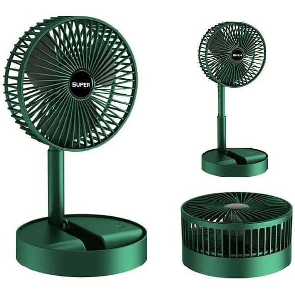 Sammenklappelig bærbar ventilator - 123 - Stående - 3 hastigheder - 2000 mAh