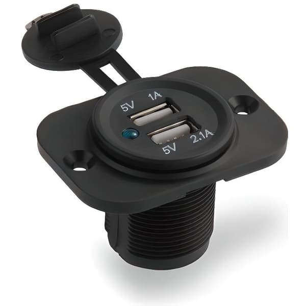 2-ports USB-cigaretlighteradapter til bil, 12V oplader til bil