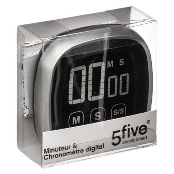 (Sølv) Digital Køkkenur "Magnetisk" 7cm Sølv