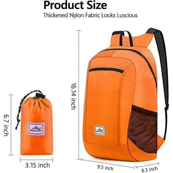 (Grå) Vandrerygsæk - Grå - Sammenfoldelig - Ultralet 20L - Vandtæt - Unisex