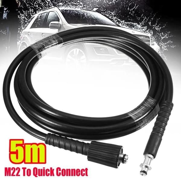 5M högtryckstvättslang flexibel för Karcher K 9mm M22 hane adapter