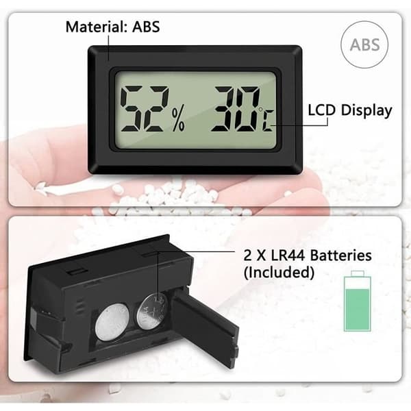 Mini digitalt LCD-termometer hygrometer temperatur- og fuktighetstester (5 stk.)