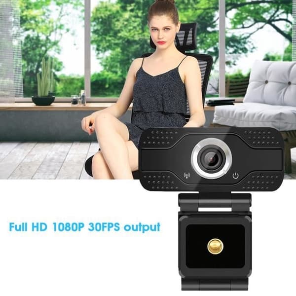 Shipenophy Kørselsfrit Kamera 1080P Stationær Computerkamera USB Online Klasse Webcam med Mikrofon Computerboks