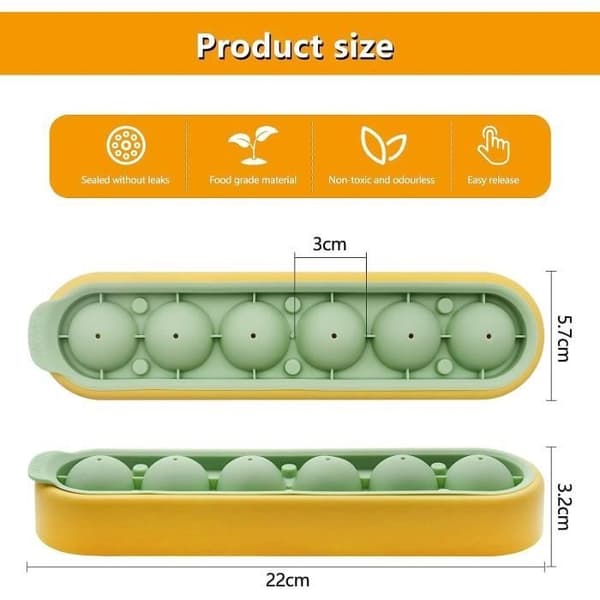 Isbitformer - Uspesifisert - 2 stk - Næringsmiddelgodkjent silikon - 3 cm diameter -
