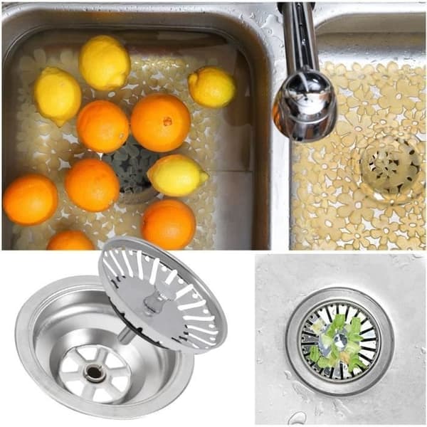 (Rustfritt stål) Vaskplugg - RUSTFRITT STÅL - Universal - 84 mm - Slitesterk - 2 stk.