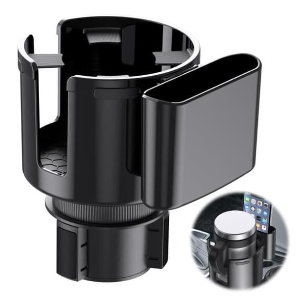 Bilkoppholderforlenger, telefon- og koppholder, multifunksjonell