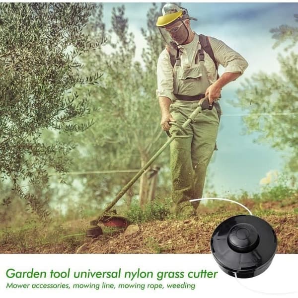 Sett med 2 universelle ryddesakshoder A6481 Trimmerhode i nylon, spole, ryddesakshode M10 x 1,25 for