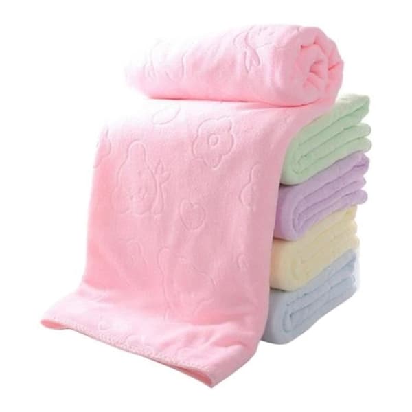 Sett med 5 jumbo-badehåndklær, solid polyester, hjem, treningsstudio, strand