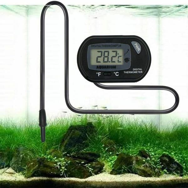 Digital LCD-akvarietermometer med temperatursensor och sugkopp