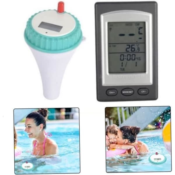 Pooltermometer Trådlös fjärrkontrolltermometer med LCD-skärm för pooler, spa, A174