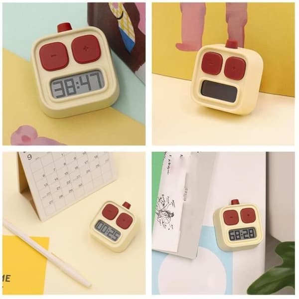 (Crämgul) Kökstimer - Noname - Digital timer - Cremgul - ABS - 5,5x6x2,15cm