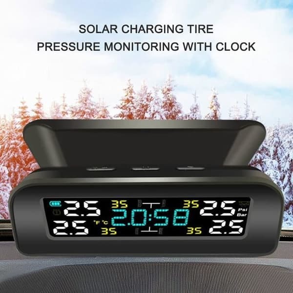 TPMS-trykksensor, intern sensor -- Universelt trådløst soldrevet dekktrykkovervåkingssystem TPMS