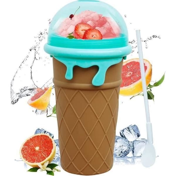 Slush Maker Squeeze Cup Fryst Slush Machine Rolig Kopp Gör Läckra Milkshakes Isbitsmaskin