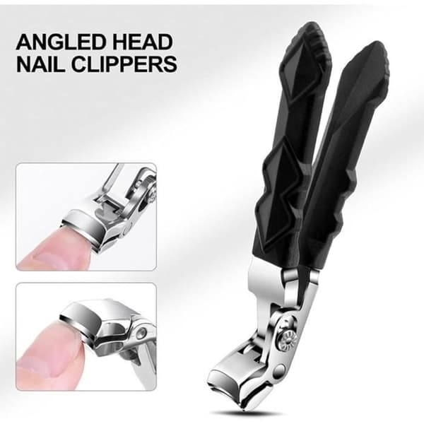 Negleklipper, langt håndtak, ergonomisk skråstilt hode, negleklipper for eldre, for eldre (1 stk)