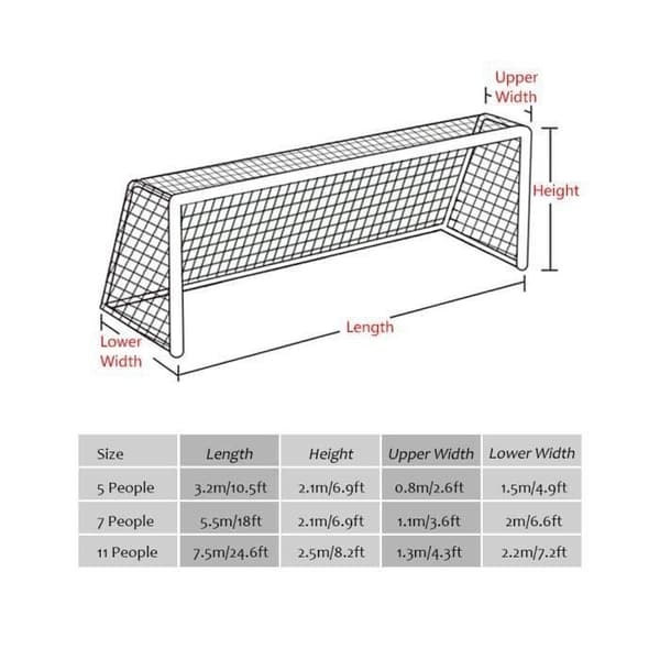 3,2m*2,1m fotbollsmål 'låsningssystem LBQ16'