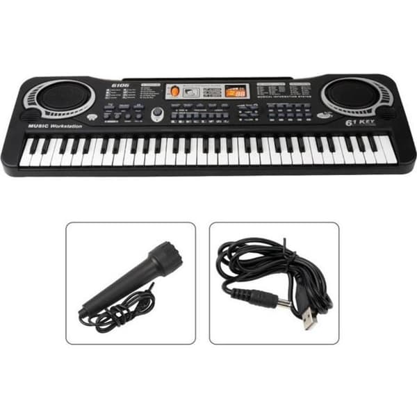 MOGOI Multifunksjonelt Barnepiano 61 Tangenter Keyboard med Mikrofon
