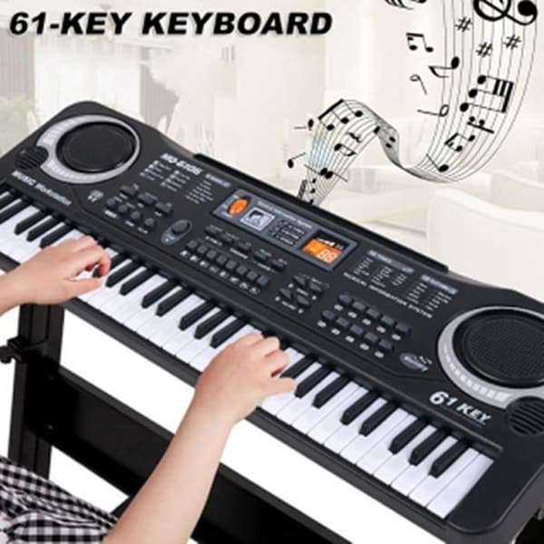 61 tangenter multifunksjonelt elektronisk piano for barn med mikrofon (USB)