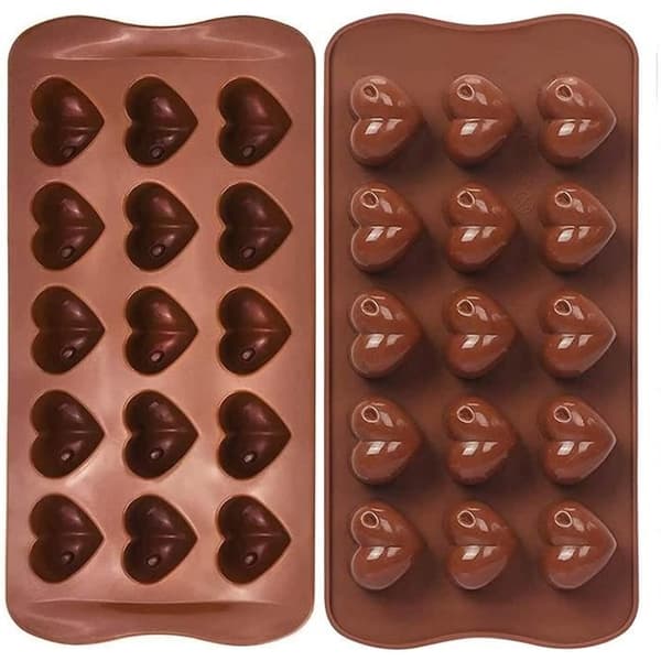 Silikone chokoladehjerteforme i silikone, til chokolade, kager, gelé, budding, non-stick