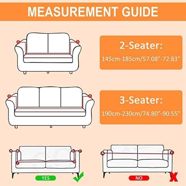 Trekk til 2-seters sofa, stretchsofabeskytter, heldekkende sofatrekk, sofapute (stil 4)