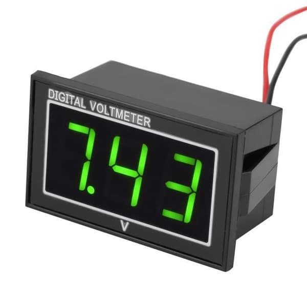 HURRISE DC Voltmeter 1 stk. digital 0,56″ LED-display vandtæt voltmeter DC voltmeter panelmeter (2,5-30V, grøn)