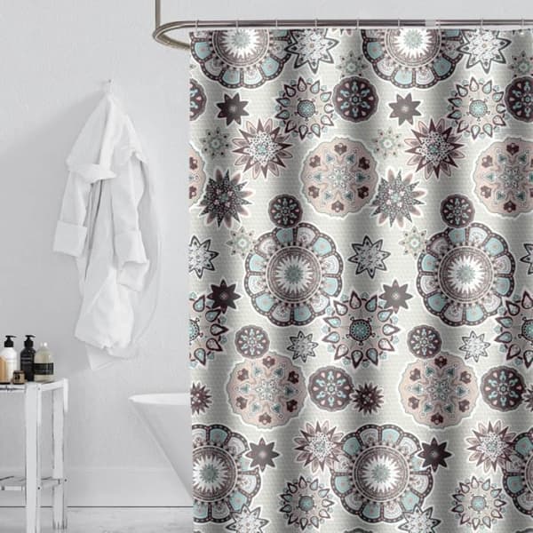 Duschdraperi - INSFITY - 240 x 200 cm - Polyester - Vit - Modern - Design