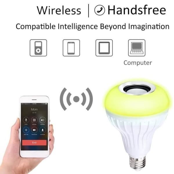 LED-pærehøjttaler - SONEW - Bluetooth-pære - 12 farver - 50.000 timer - 6W