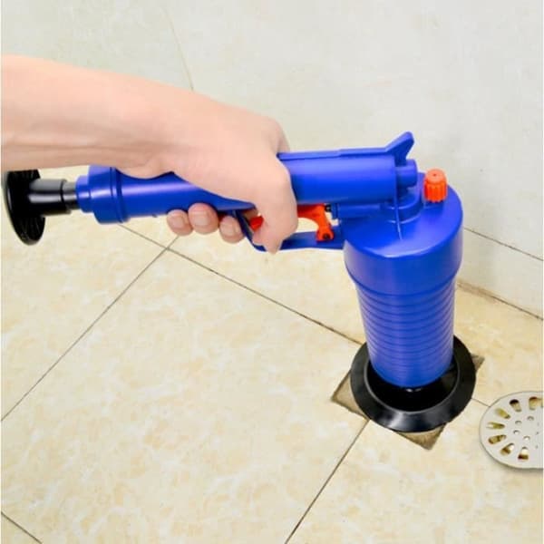 Avløpsåpner, avløpsrensepistol - Toalettåpner for tette rør - (Blå)