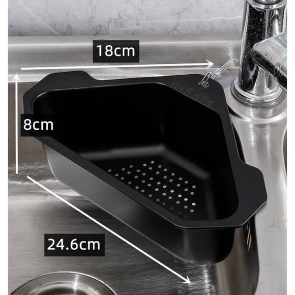 Svampeholder - MÆRKE - Model - Rustfrit stål - Sort - 24,6*18*8 cm