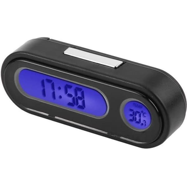 FDIT Digitalt Bilur - 2 i 1 LED Termometer - Sort