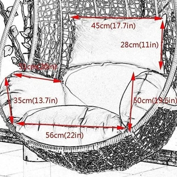 (Harmaa) Tyynynpäällinen - YSTP - Riipputuoli - Pestävä - Mukava - Harmaa