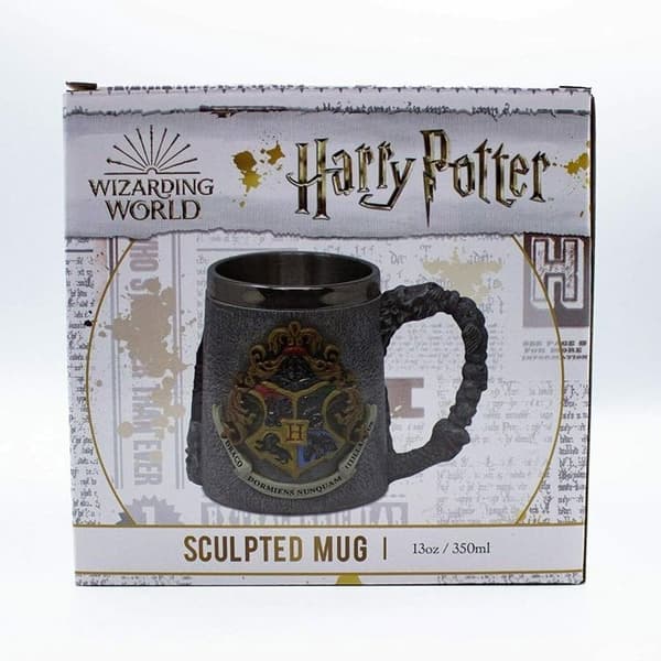 (färgad)Mugg - Harry Potter - Hogwarts - 350ml - Polyresin - Grå