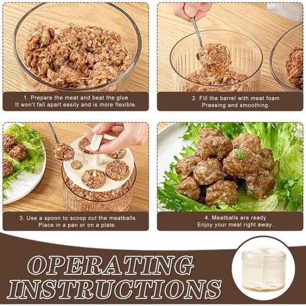 Köttbullemaskin, Köttbullemaskin, Multifunktionellt köksredskap, Nuggetform
