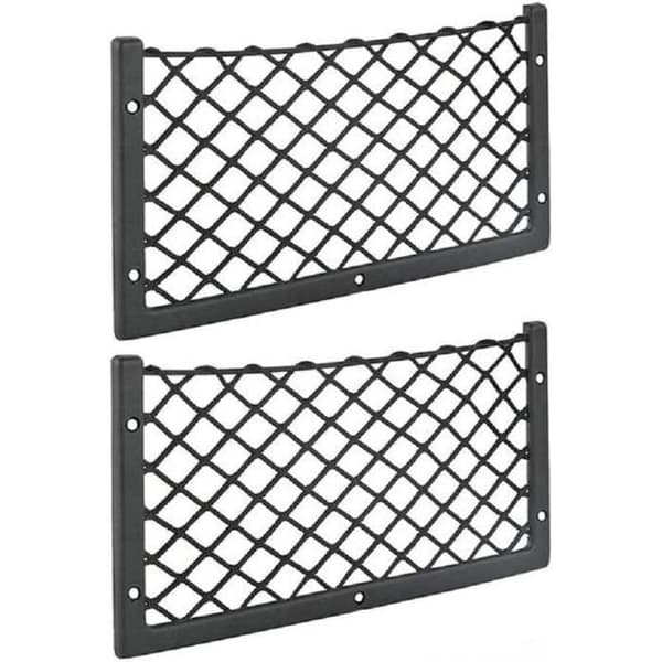 Bilförvaringsnät - Universal - 2-pack - Hög elasticitet - 36 x 18 cm - Svart