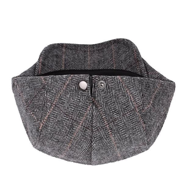 (Grå) Dame Herre Ull Avisboy Flat Beret Cap Vinter Avisboy Hatt