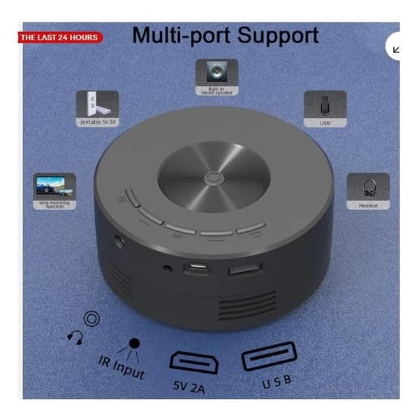 Mini bärbar projektor LED WiFi hemmabio Android TV Bluetooth USB 1080P Etikett
