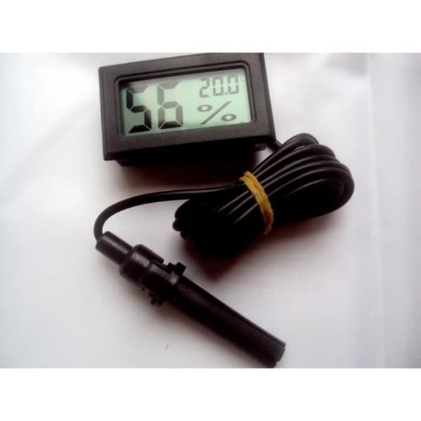 Hygrometer Termometer KABEL 1m50 PROB + Batterier reptil sköldpadda orm hydrometer terrarium