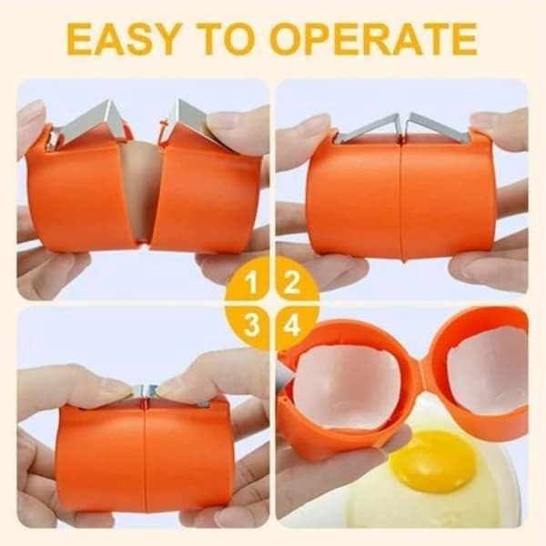 Eggseparator - MERKE - Eggskallåpner - Rustfritt stål - Bærbar - Universell