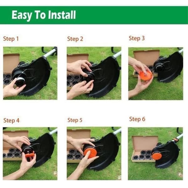Gavespole til Black and Decker trimmer, spole til 8 trimmertråder, 2 spoledeksel og 2