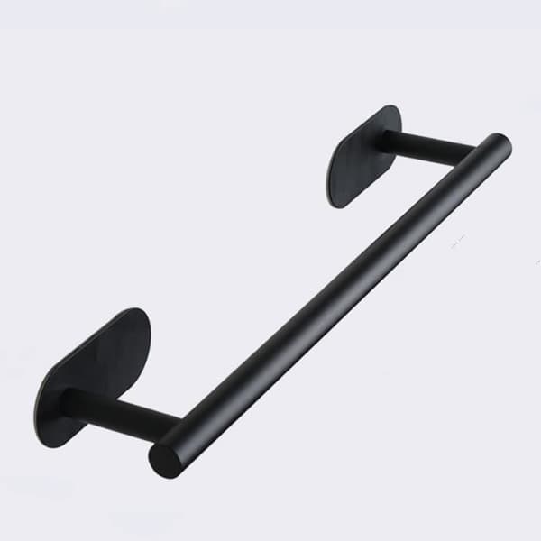 (Sort) Håndklædeholder - Badeværelsestilbehør - 304 Rustfrit Stål - Selvklæbende - Sort - 40 cm