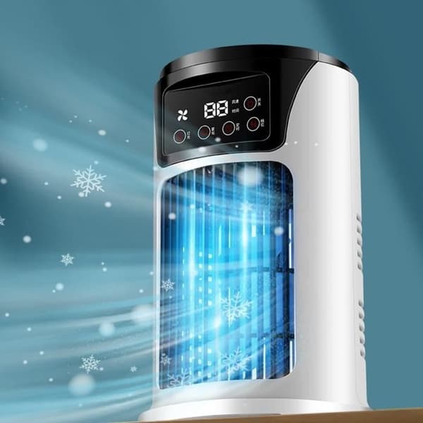 PWSHYMI Spray Aircondition Ventilator - USB - 6 Hastigheder - Timer - Bærbar