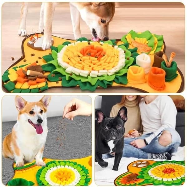 Hundesnusemåtte, foldbar hundesnusemåtte, snusemåtte til hunde med flere sværhedsgrader, 64x43cm
