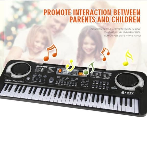 MOGOI Multifunksjonelt Barnepiano 61 Tangenter Keyboard med Mikrofon