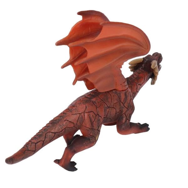 Realistisk flygande dinosauriefigur, simulerad elddrakemodell, för samlarobjekt