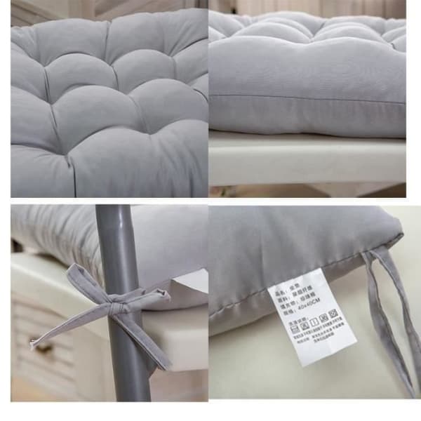(Grå) Stolputer - HAOPYOU - Sett med 4 - 40x40cm - Polyester - Bomullsfyll - Grå