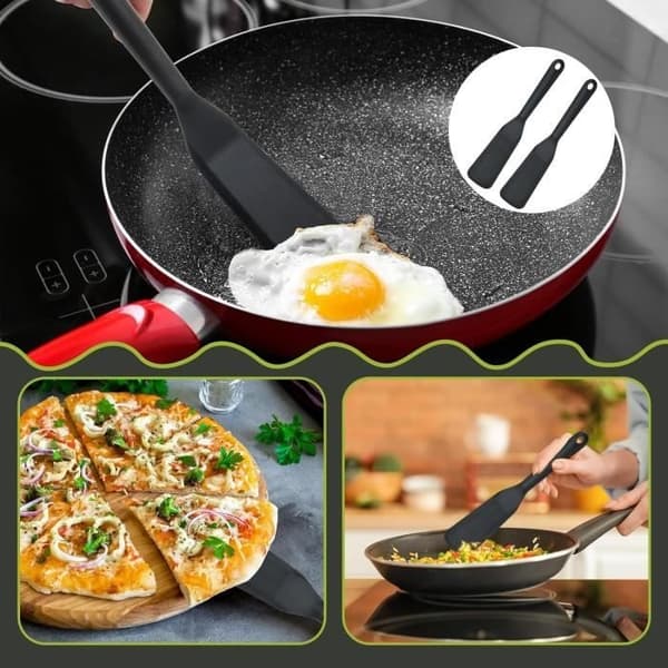 Styck silikonspatel, omelettspatel, silikonäggspatel, köksredskap, non-stick