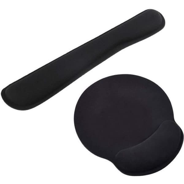 (Sort) Musemåtte - Ergonomisk - Silicagel - Sort - Skridsikker - 25,5 x 23 cm