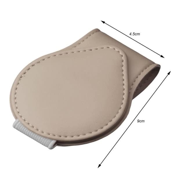 Bilbrilleholder, opbevaring af bilbriller, solbrilleholder Beige