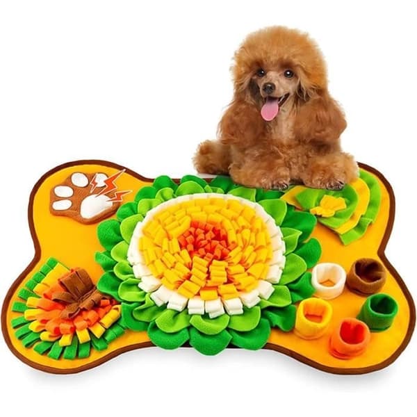 Snusematte til hund, sammenleggbar snusematte til hund, snusematte for hunder med flere vanskelighetsgrader, fôring