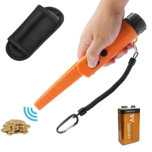 (orange) Pinpointer-metalldetektor - DIY MER - Hög precision - 5m undervattenssökning