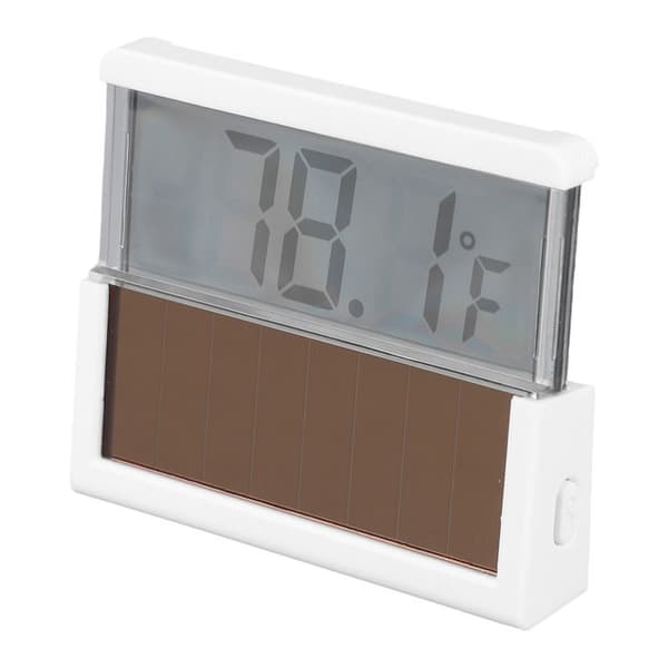 Solcellsakvarietermometer, digital transparent LCD-skärm, högprecisionssolcellsakvarietermometer